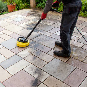 Power washing patios